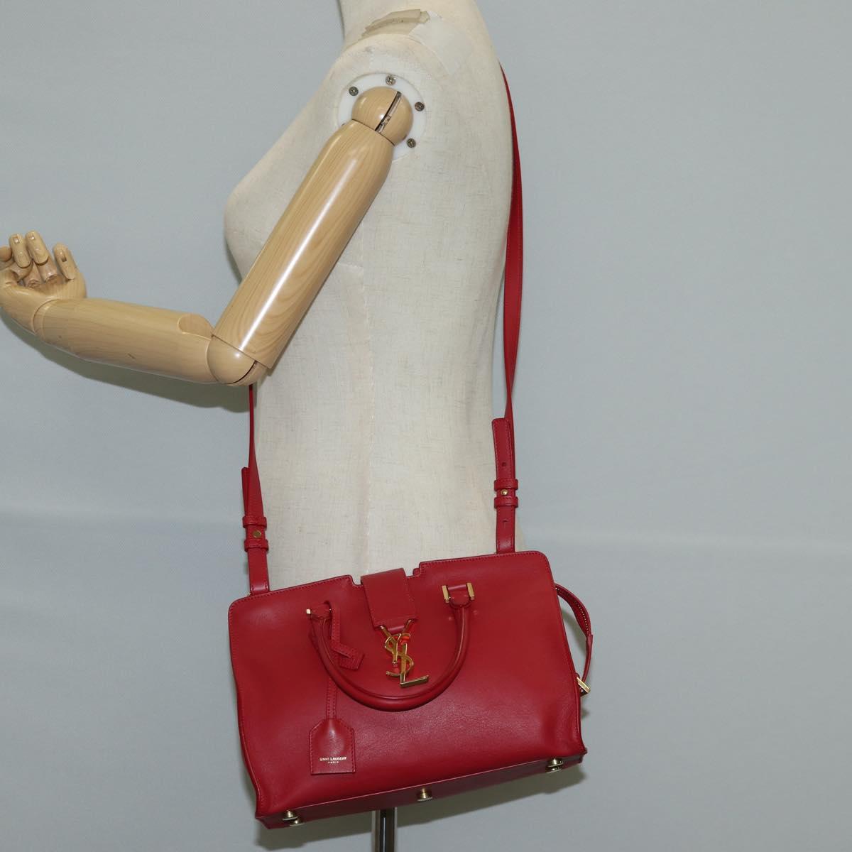 Saint Laurent Chyc, Red, Leather, handbag
