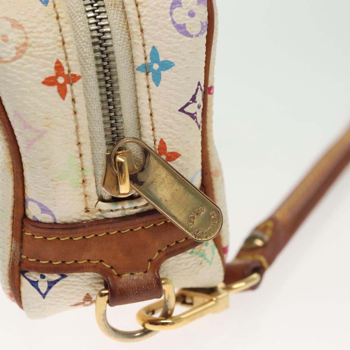 Louis Vuitton Wapity, White, Canvas, clutch