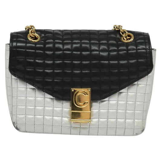 Céline C, Black, Leather, shoulder