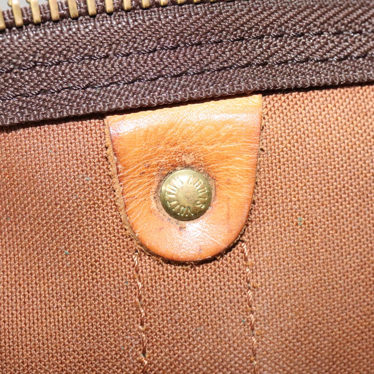 Louis Vuitton Keepall 55, Brown, Canvas, travel