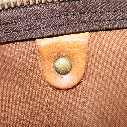 Louis Vuitton Keepall 55, Brown, Canvas, travel