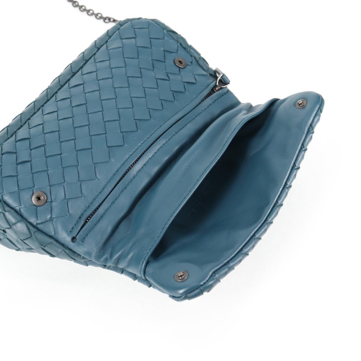 Bottega Veneta Olimpia, Blue, Leather, shoulder