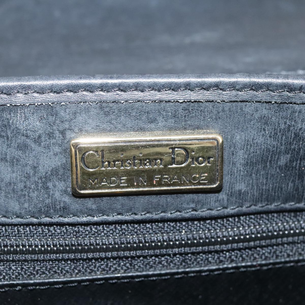 Dior Honeycomb, Black, Leather, shoulder