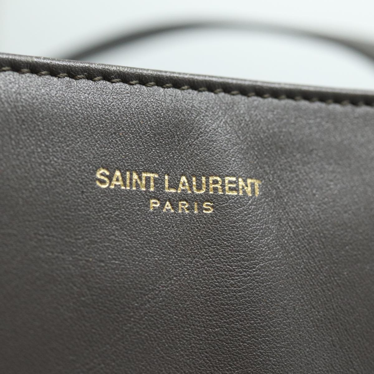 Saint Laurent Reversible, Grey, Leather, tote