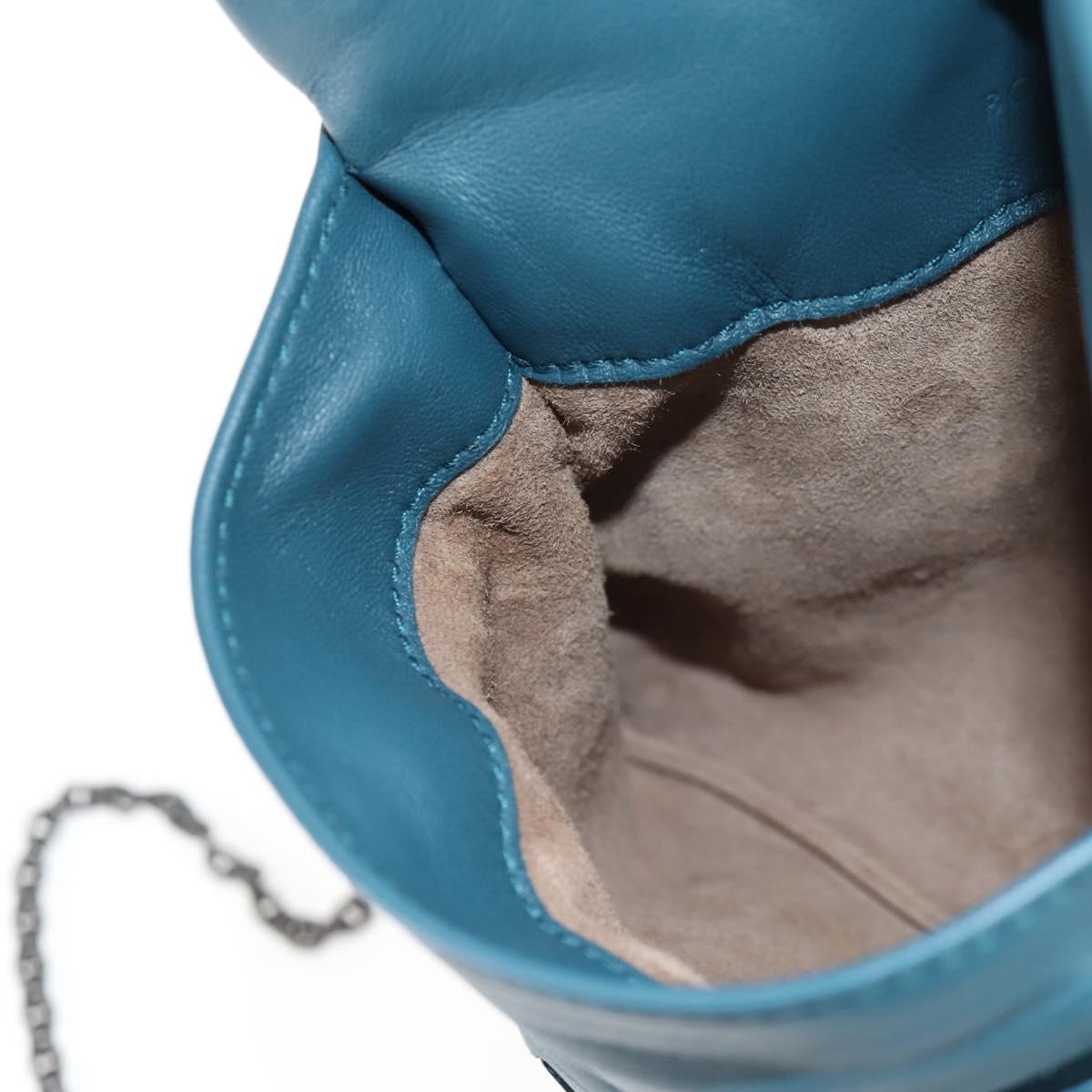 Bottega Veneta Olimpia, Blue, Leather, shoulder