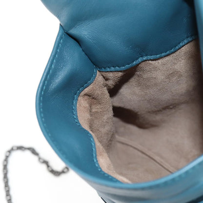 Bottega Veneta Olimpia, Blue, Leather, shoulder