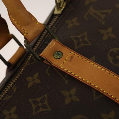 Louis Vuitton Keepall 55, Brown, "CANVAS, LEATHER", travel