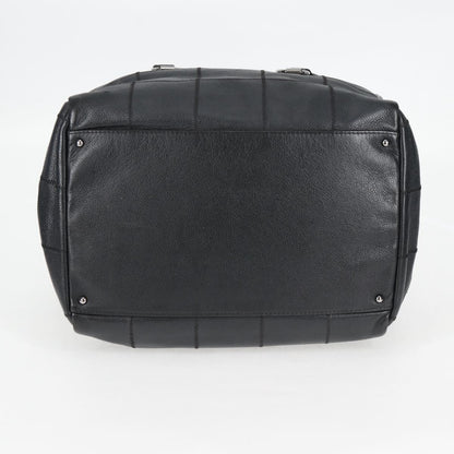 Chanel Chocolate bar, Black, Leather, handbag