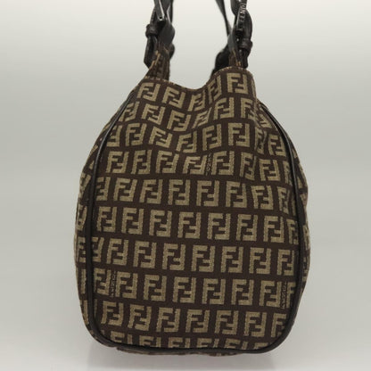 Fendi Zucchino, Brown, Canvas, shoulder