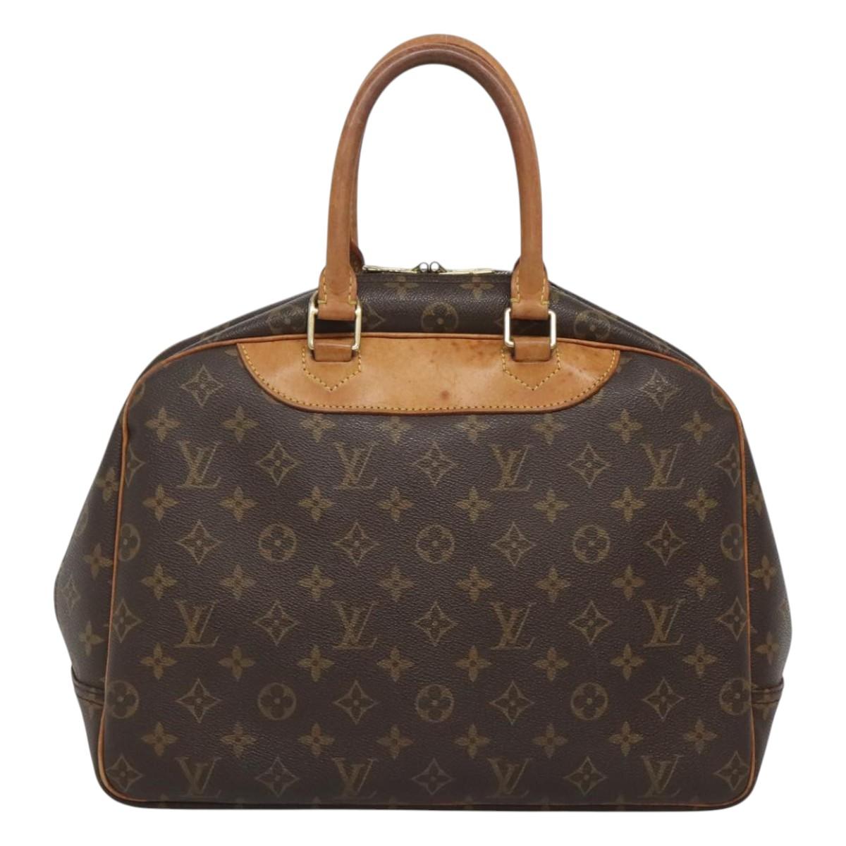 Louis Vuitton Deauville Handbag Monogram Canvas, BROWN, CANVAS, Handbag