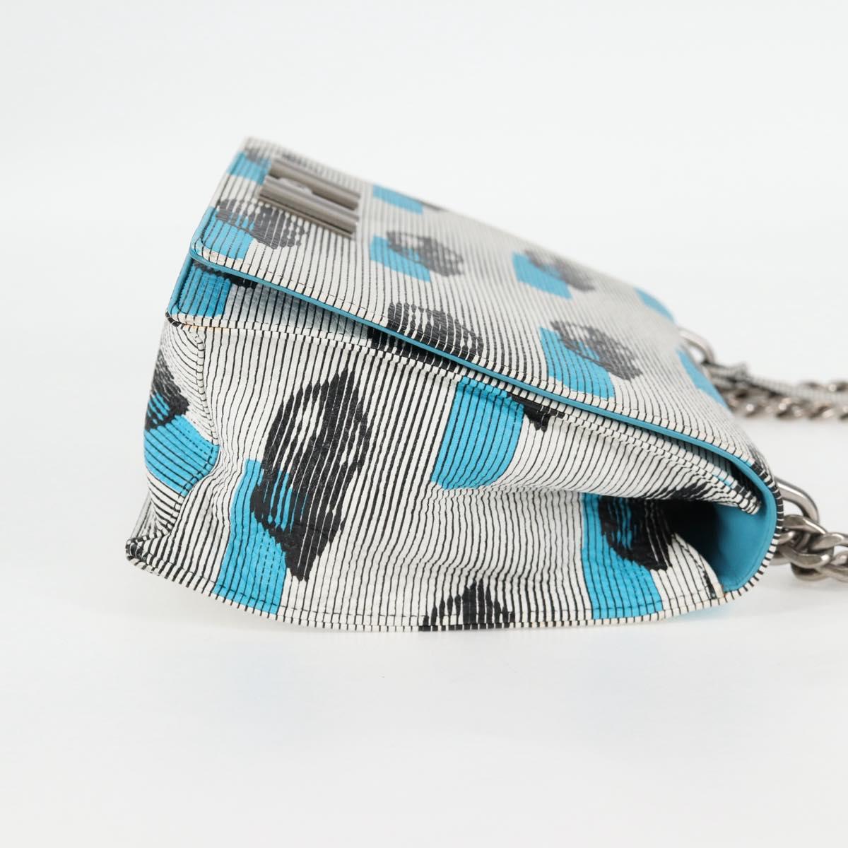 Prada Vitello, Silver, Leather, shoulder