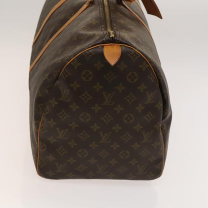 Louis Vuitton Keepall 55, Brown, Canvas, travel