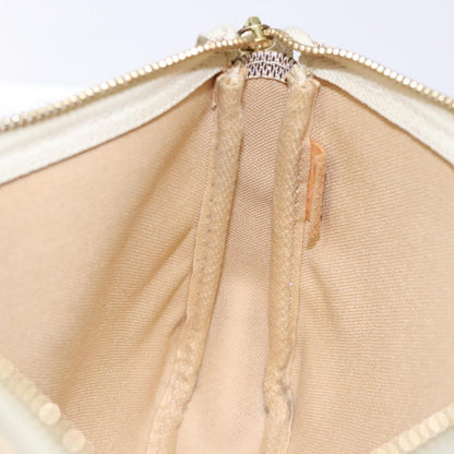 Louis Vuitton Pochette Accessoire, White, Canvas, clutch