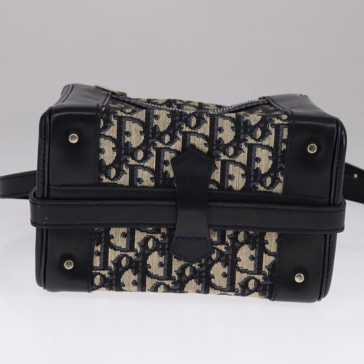 Dior Trotter, Navy, Canvas, shoulder