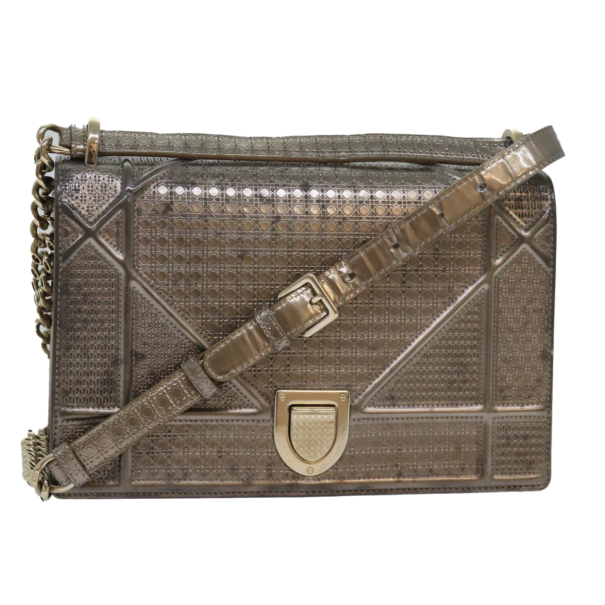 Dior Diorama, Gold, Leather, shoulder