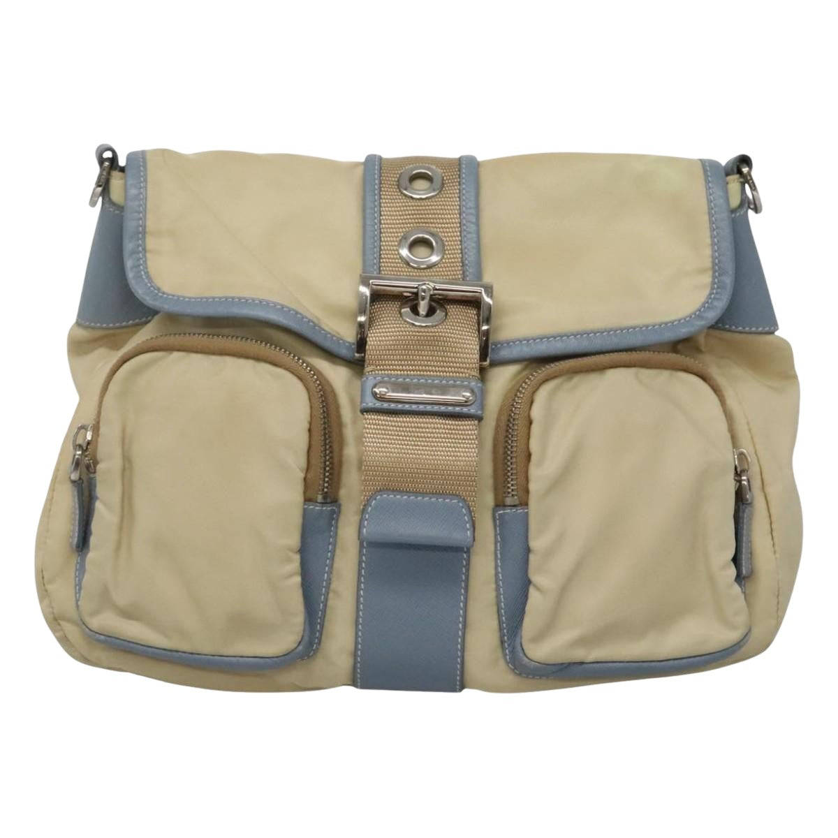 Prada Re-Nylon, Beige, Canvas, shoulder