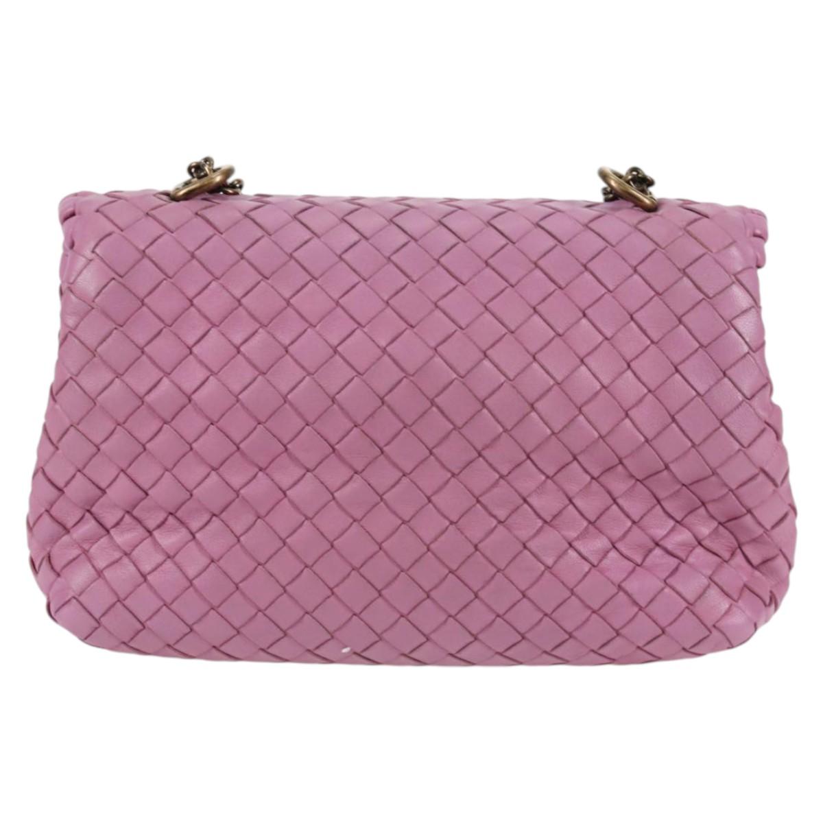 Bottega Veneta Olimpia, Purple, Leather, shoulder