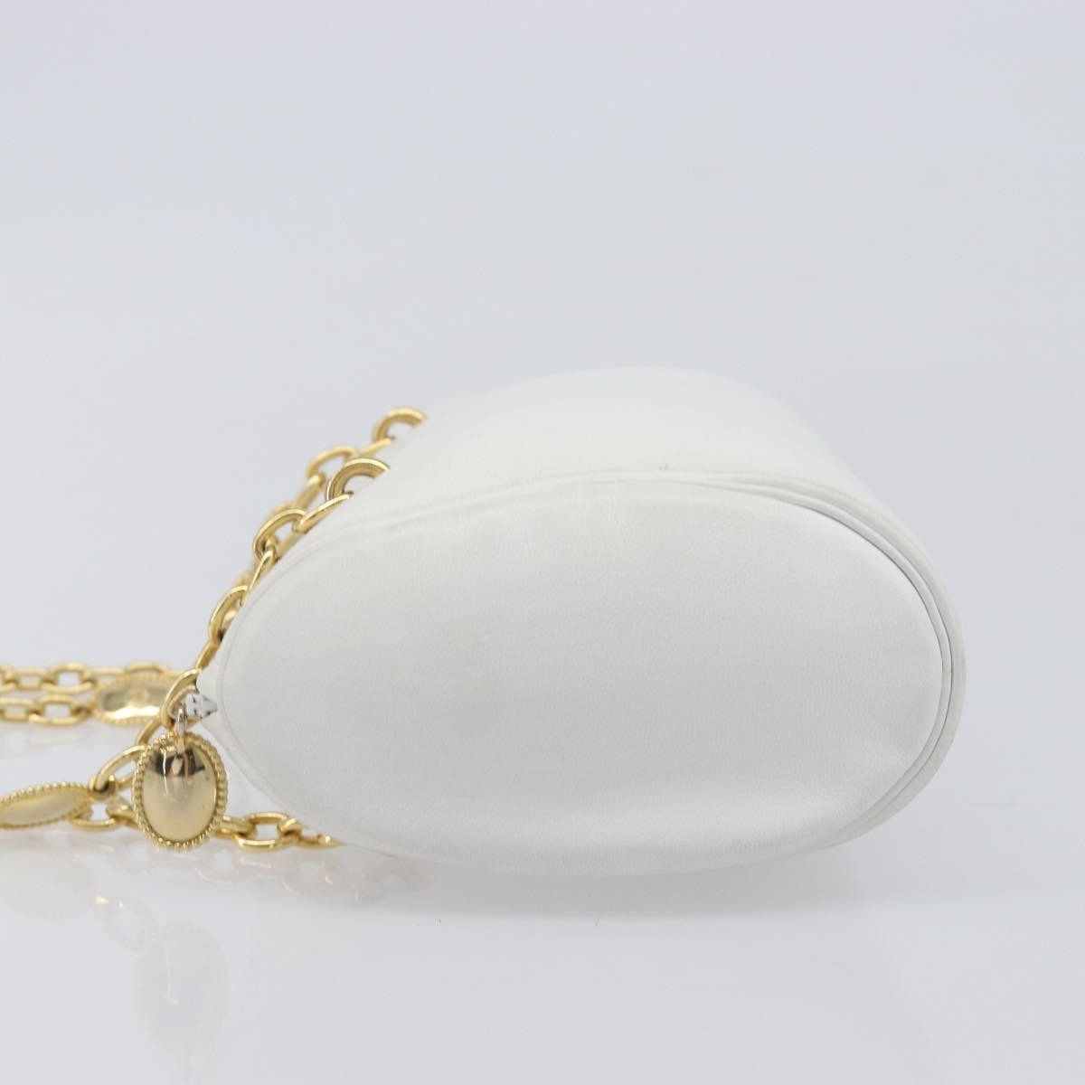 Christian Dior Shoulder Leather, White, Leather, Shoulder Bag