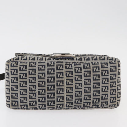 Fendi Baguette Zucchino Canvas, Navy, Canvas, Handbag