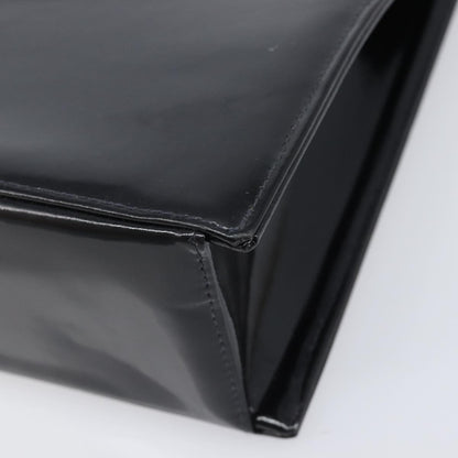 Chanel Chain Handle Leather, Black, Patent Leather, Tote Bag