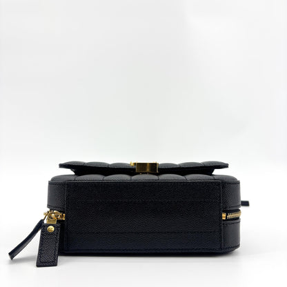 Saint Laurent Vicky Camera Vertical Quilted Leather, Black, Leather, Shoulder Bag