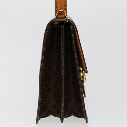 Celine C Macadam Handbag PVC Leather, BROWN, PVC, Handbag