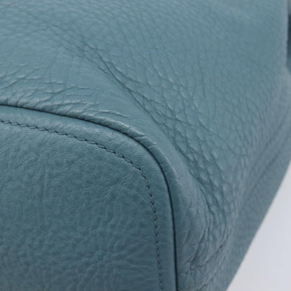 Prada Rolled Hobo Vitello Daino, Blue, Leather, Shoulder Bag