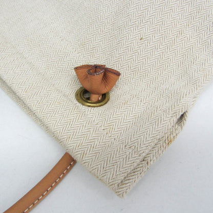 Hermes Aline Toile, Beige, Cotton, Shoulder Bag