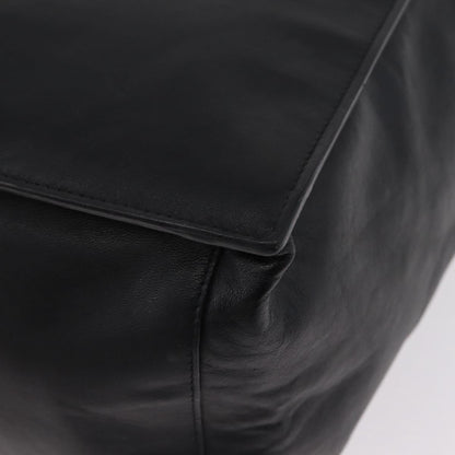 Saint Laurent Rive Gauche Shopper Embossed Leather, Black, Leather, Tote Bag