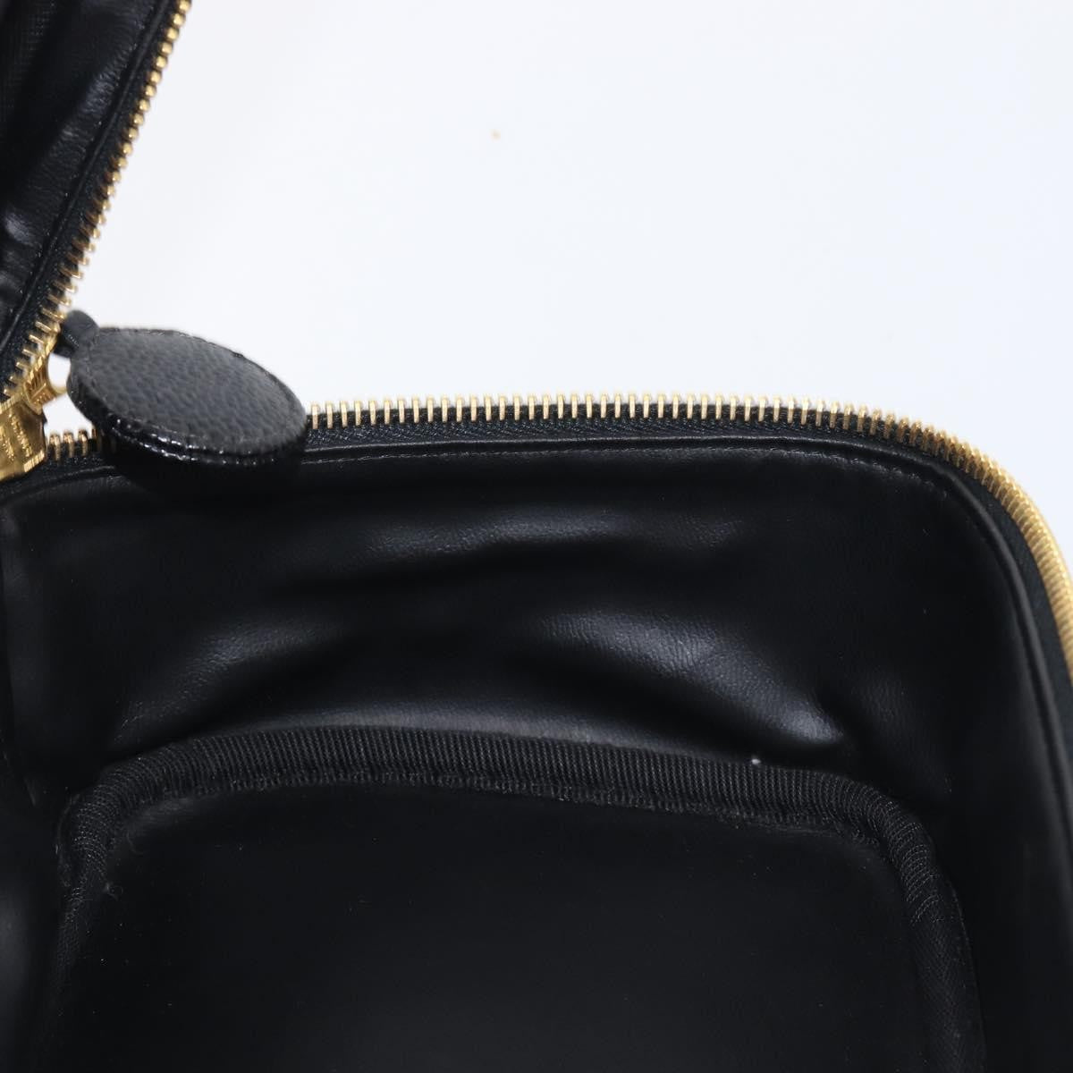 Chanel Vintage Timeless Cosmetic Case Caviar, Black, Leather, Clutch