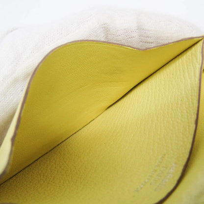 Hermes Bearn Chevre Mysore, Yellow, Leather, Wallet