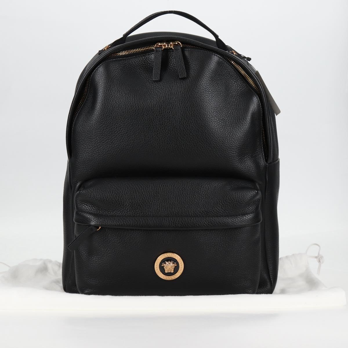 Versace Medusa, Black, Leather, backpack