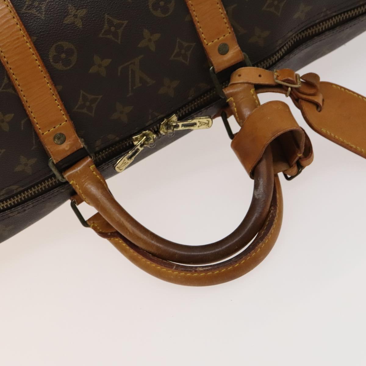 Louis Vuitton Keepall 55, Brown, Canvas, travel