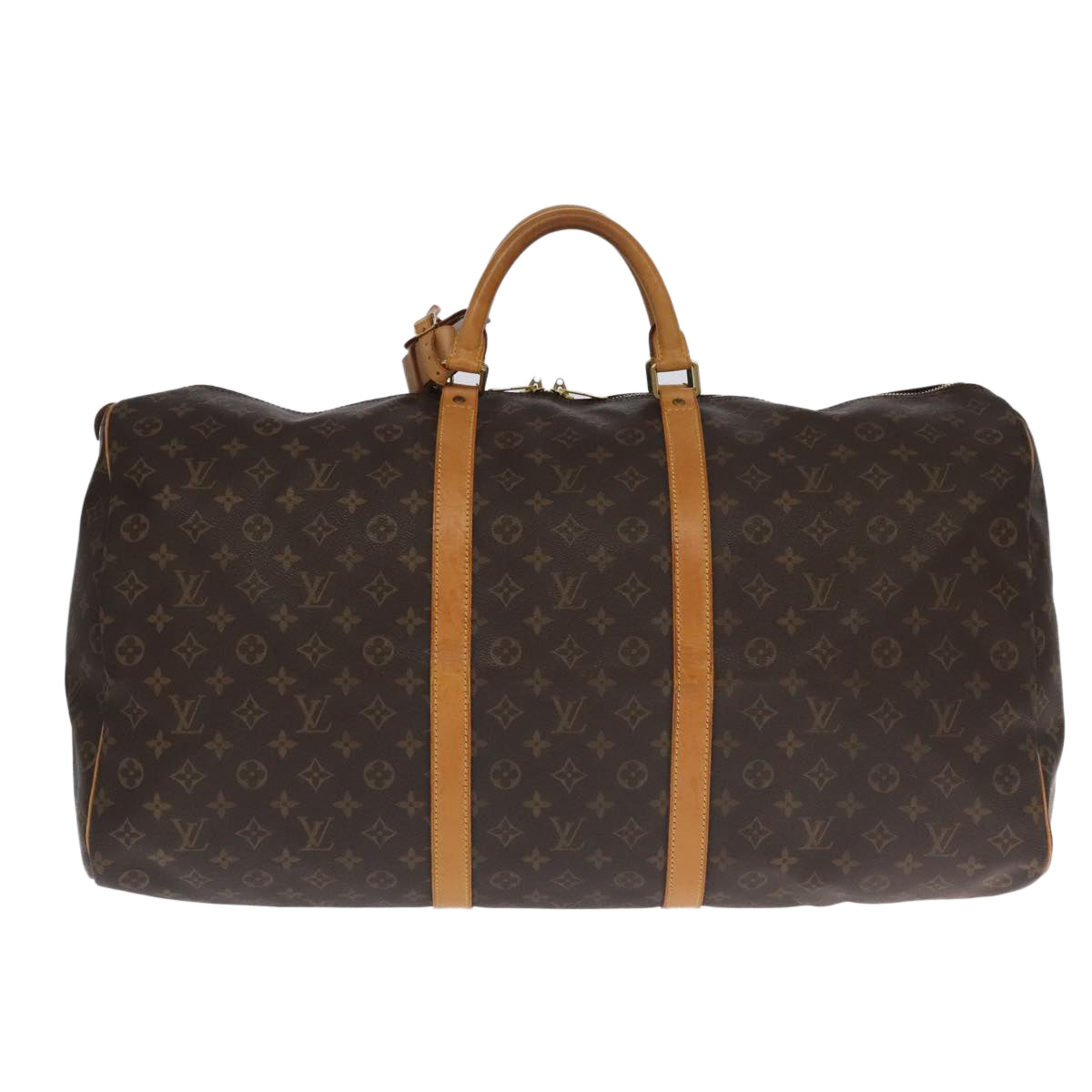 Louis Vuitton Keepall 60, Brown, Canvas, travel