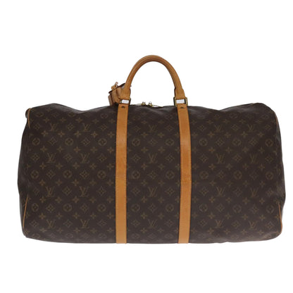 Louis Vuitton Keepall 60, Brown, Canvas, travel