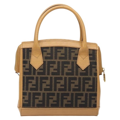 Fendi Zucchino, Black, "CANVAS, LEATHER", handbag