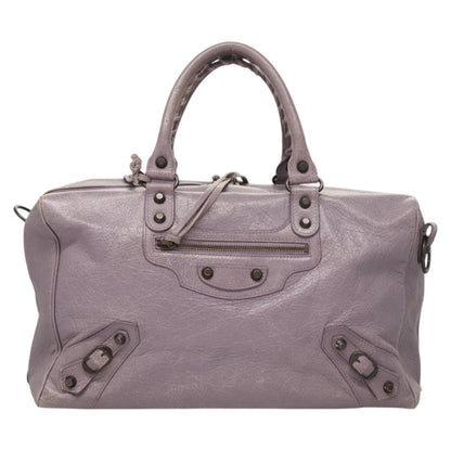 Balenciaga City, Purple, Leather, handbag