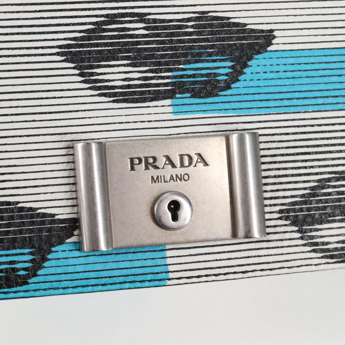 Prada Vitello, Silver, Leather, shoulder