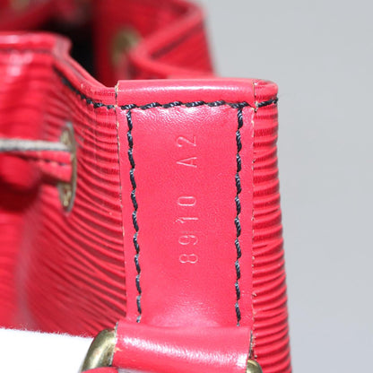Louis Vuitton Noe, Red, Leather, shoulder