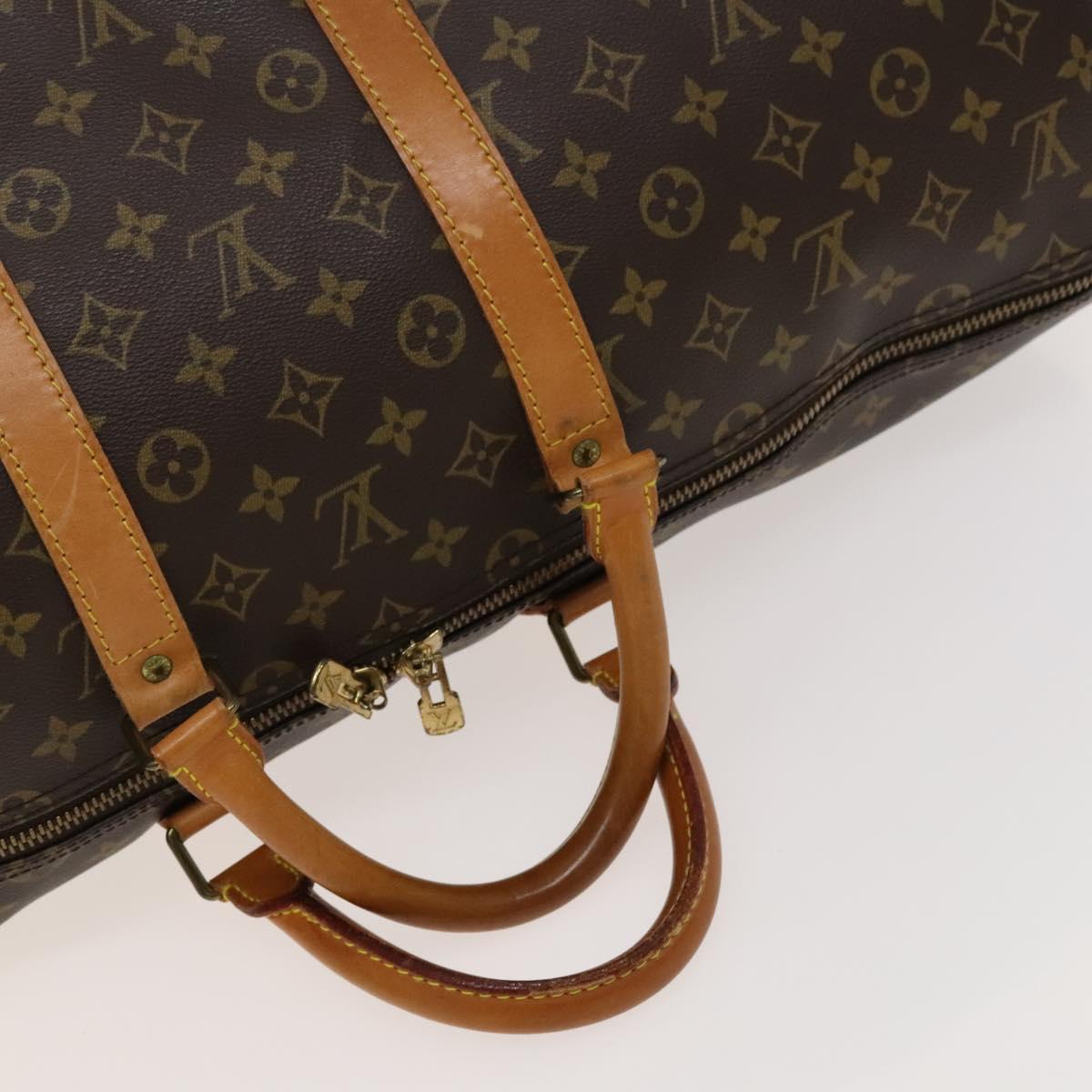 Louis Vuitton Keepall 55, Brown, Canvas, travel
