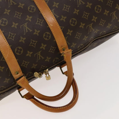 Louis Vuitton Keepall 55, Brown, Canvas, travel