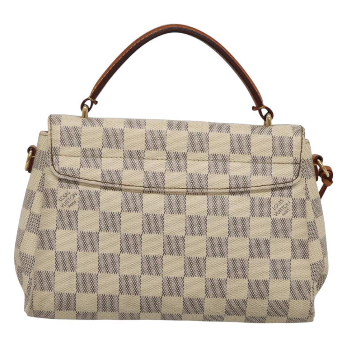 Louis Vuitton Croisette Vintage, White, Canvas, handbag