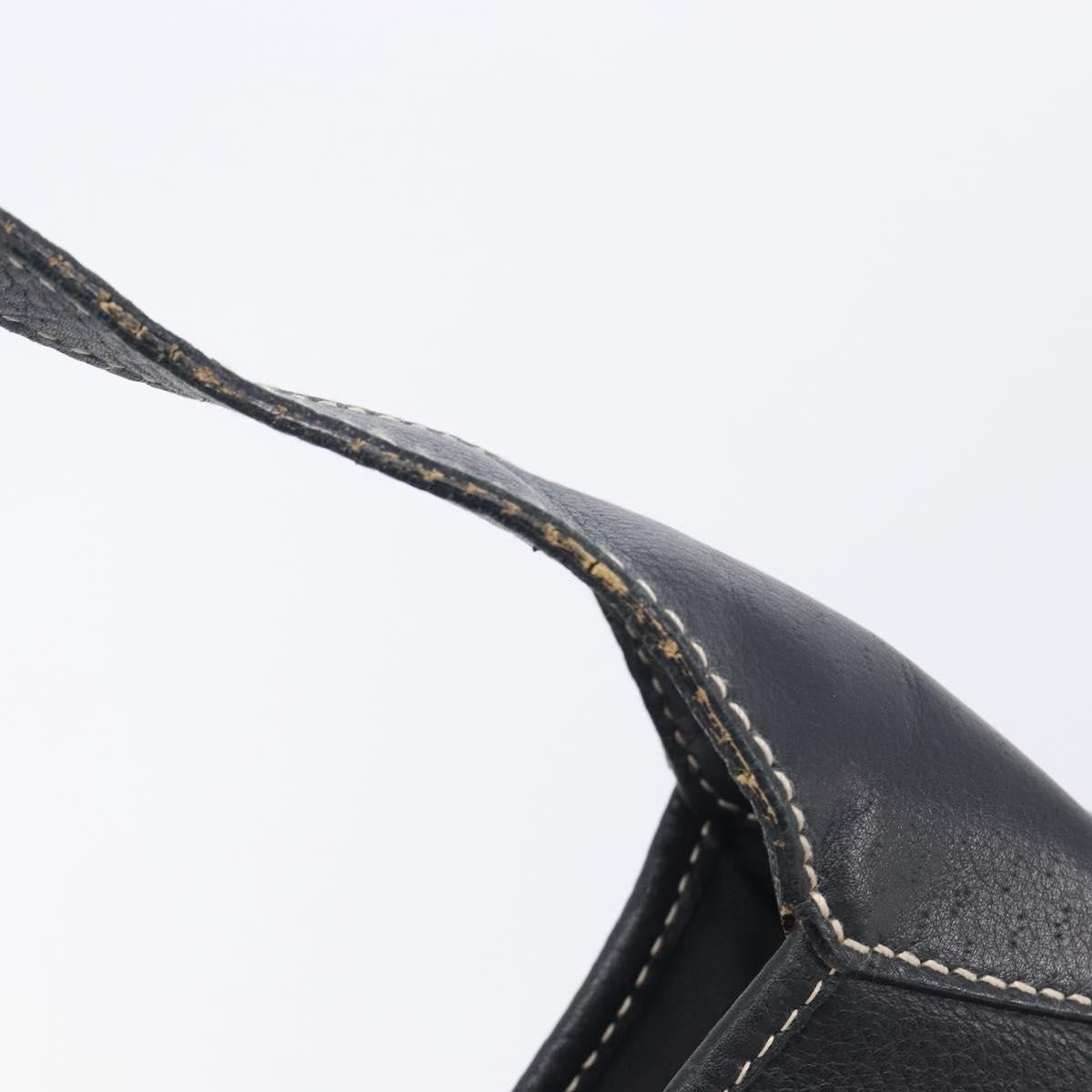 Salvatore Ferragamo Gancini Leather, Black, Leather, Crossbody Bag