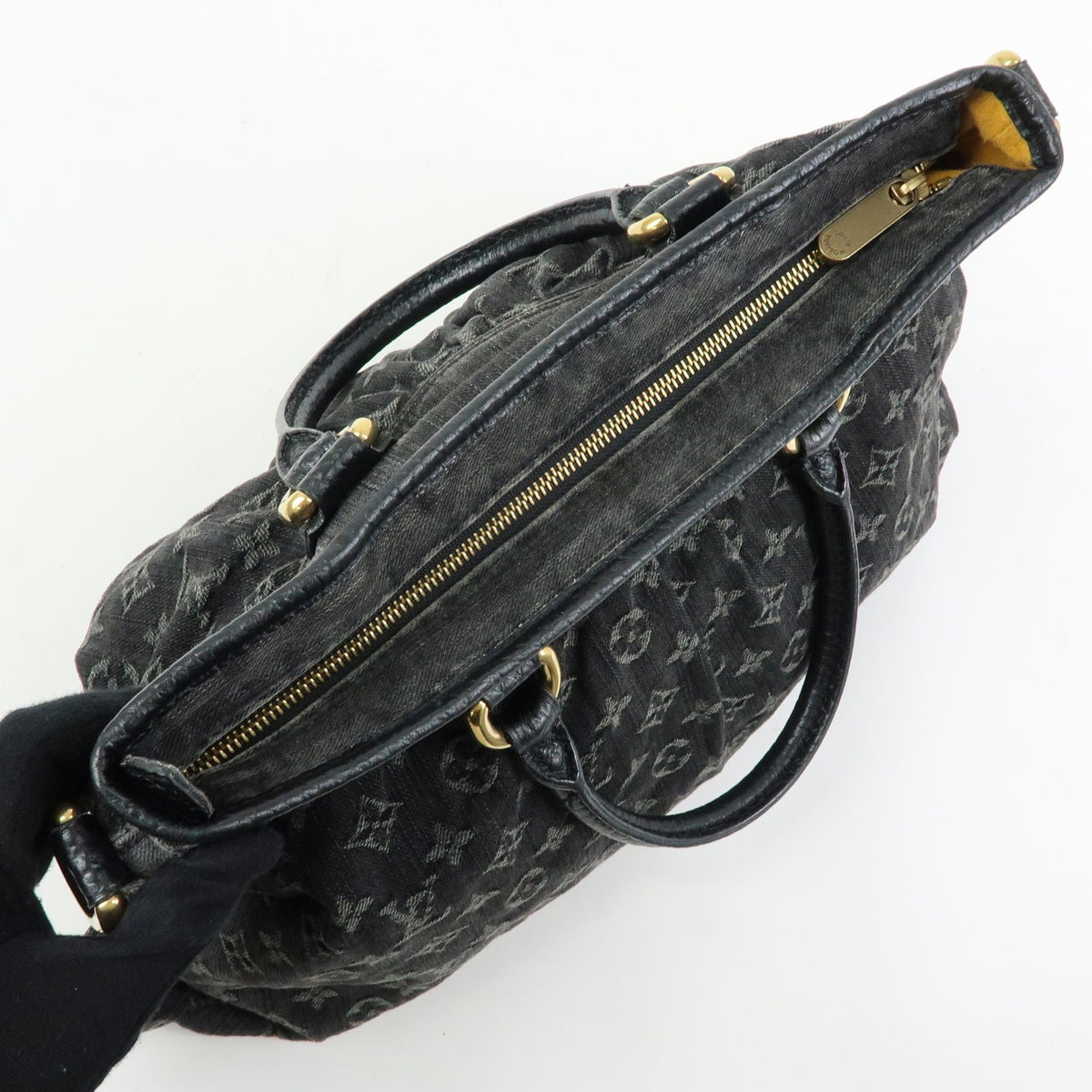 Louis Vuitton Neo Cabby Monogram Denim, Black, Denim, Handbag