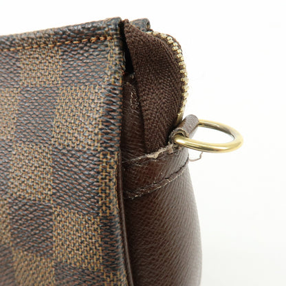 Louis Vuitton Trousse Make Up Damier, Brown, Canvas, Clutch