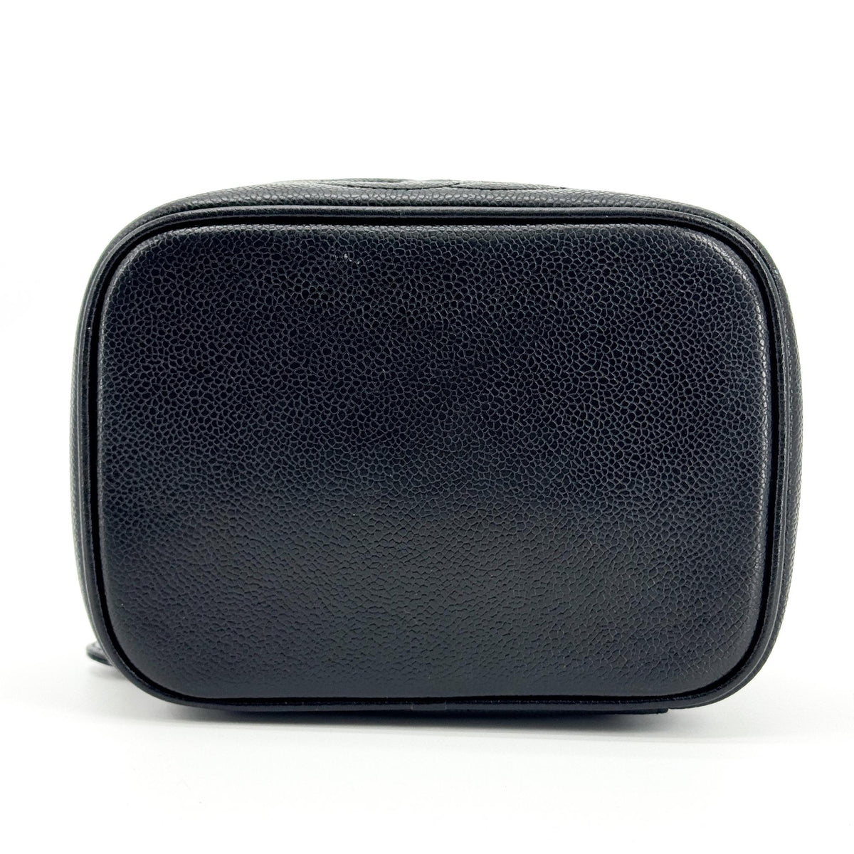 Chanel Vintage Timeless Cosmetic Case Caviar, Black, Leather, Clutch