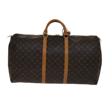 Louis Vuitton Keepall 60, Brown, Canvas, travel