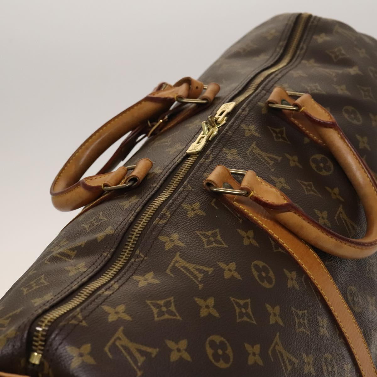 Louis Vuitton Keepall 55, Brown, Canvas, travel