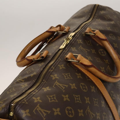 Louis Vuitton Keepall 55, Brown, Canvas, travel