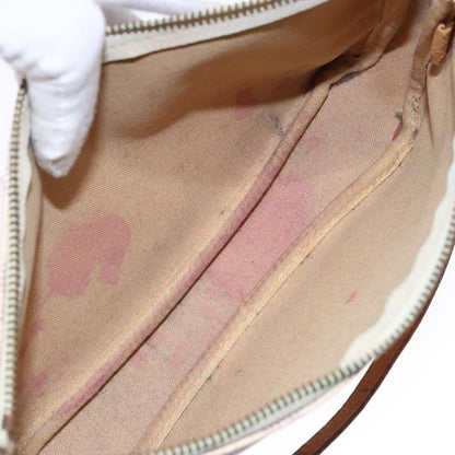 Louis Vuitton Pochette Accessoire, White, Canvas, clutch